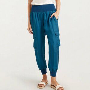 ✨ SALE✨Cinq a Sept 5a7 Giles Pant - Blue Sapphire Jogger Satin